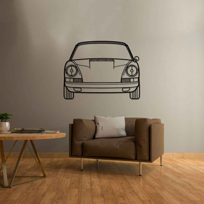 911 1965 Front Silhouette Metal Wall Art