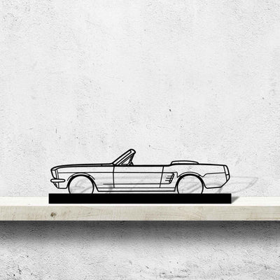 Mustang 1966 Convertible Silhouette Metal Art Stand
