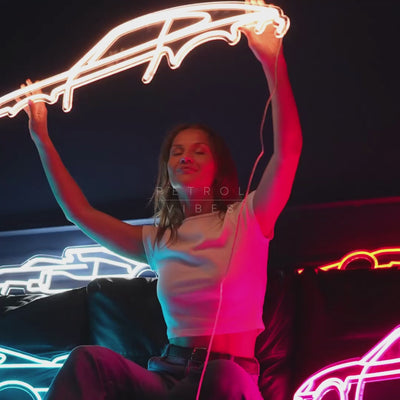 240z 280z Neon Silhouette