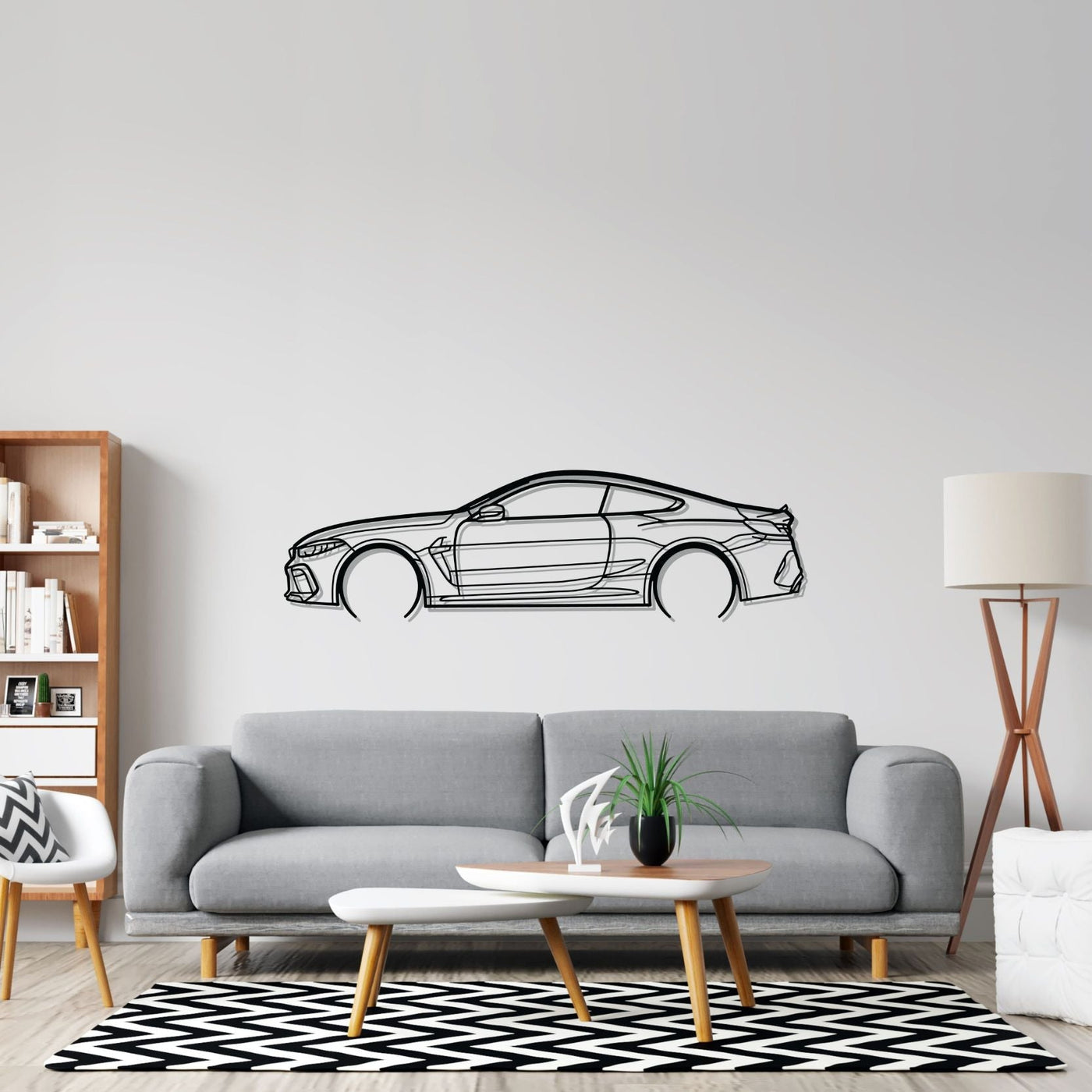 M8 Competition Detailed Silhouette Metal Wall Art