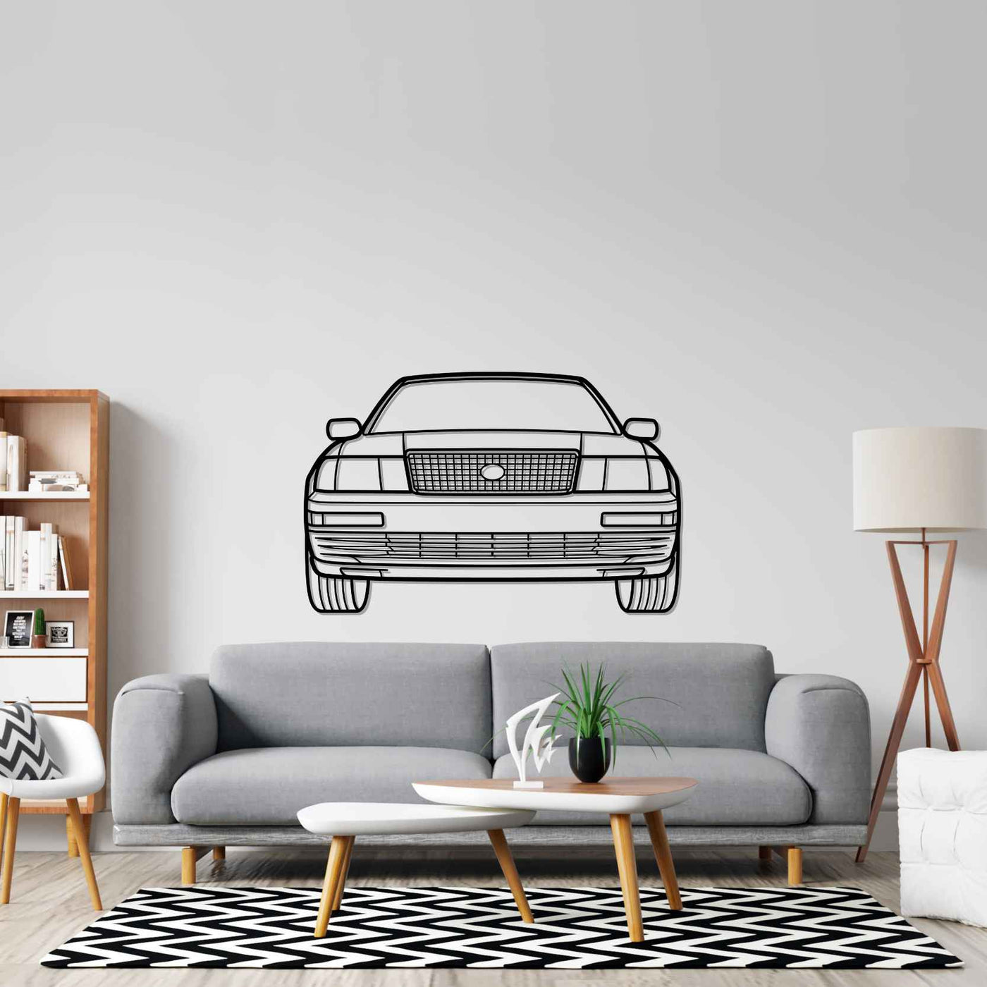LS400 Front Silhouette Metal Wall Art