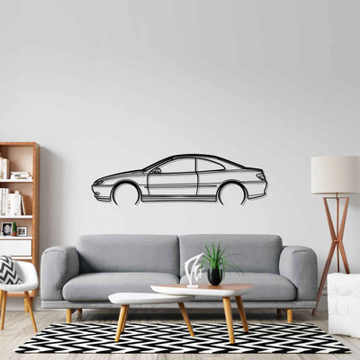 406 Coupe 1999 Detailed Silhouette Metal Wall Art