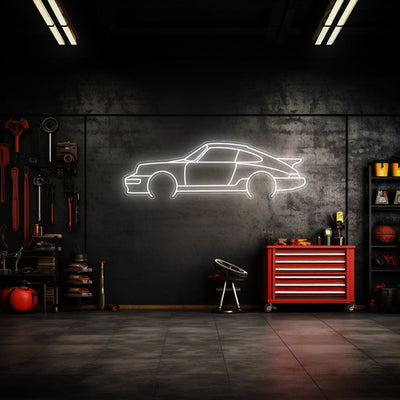 911 964 Turbo Neon Silhouette