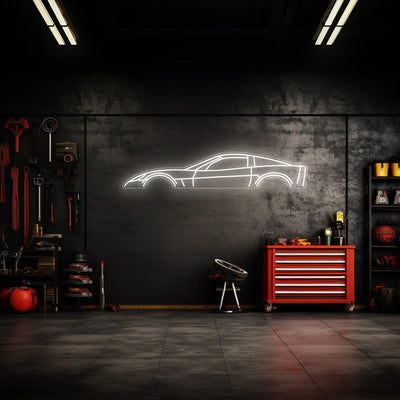 Corvette C6 Neon Silhouette