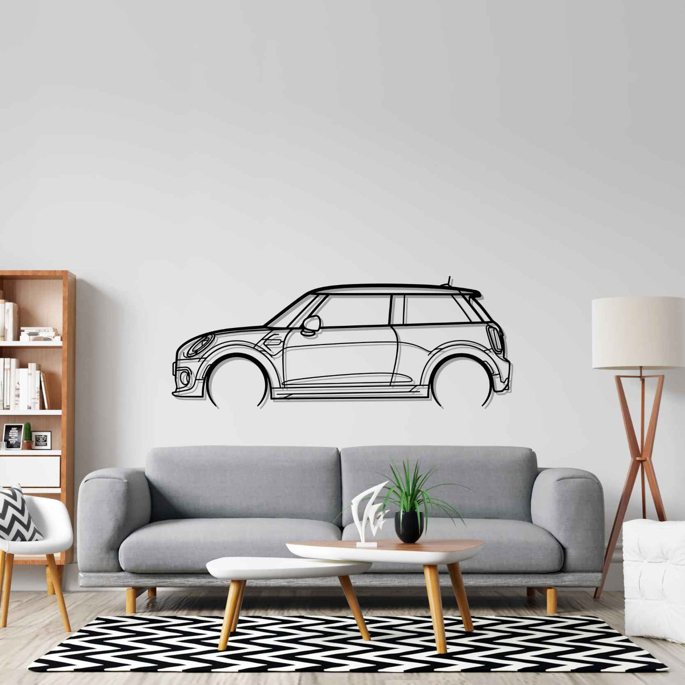 Cooper S 2015 Detailed Silhouette Metal Wall Art
