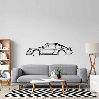 911 RS 1973 Detailed Silhouette Metal Wall Art