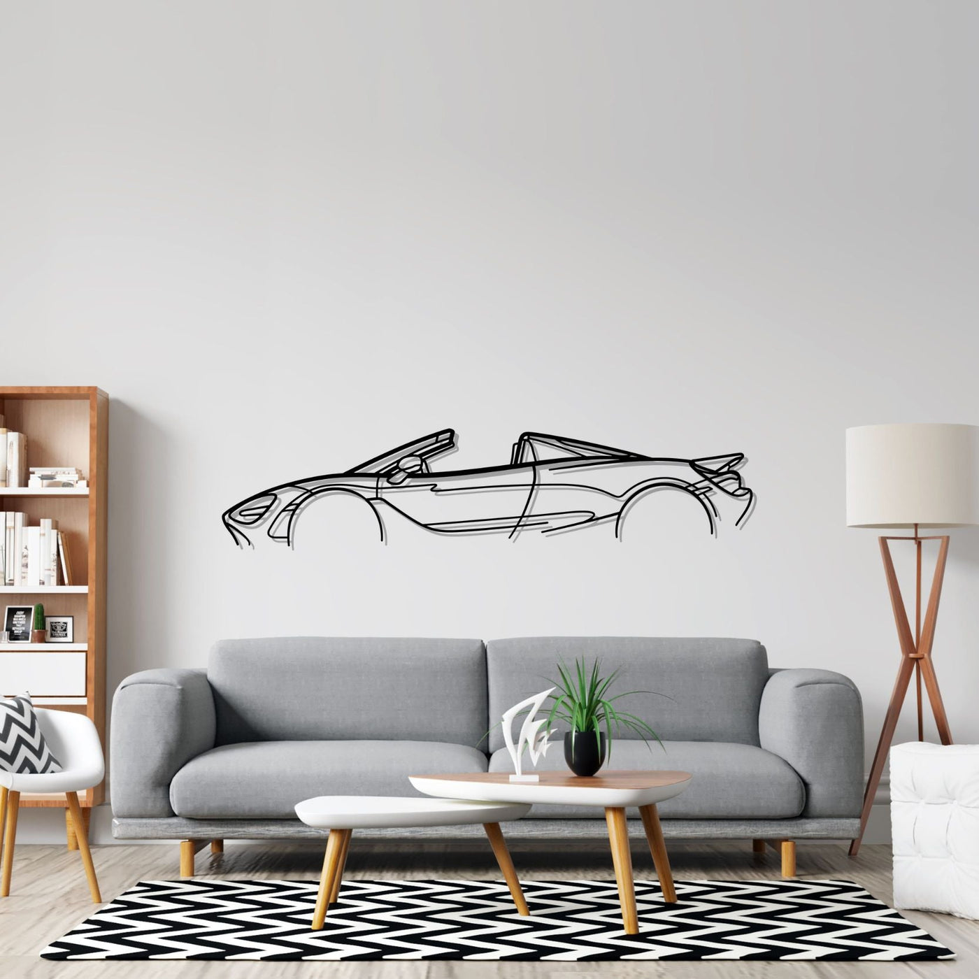 720S Spider 2022 Classic Silhouette Metal Wall Art