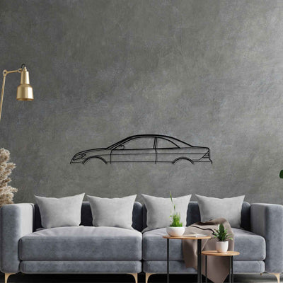 Civic Coupe 2005 Classic Silhouette Metal Wall Art