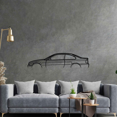 E46 Coupe Classic Silhouette Metal Wall Art