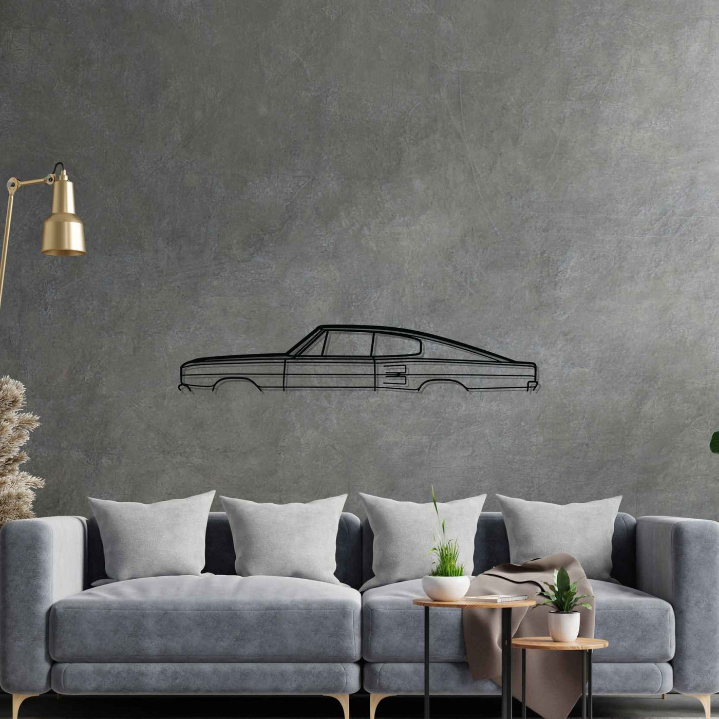 Charger 1966 Classic Silhouette Metal Wall Art