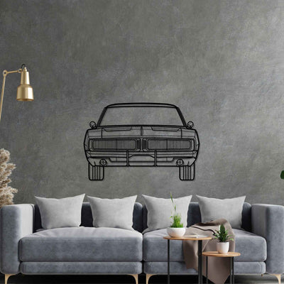 Charger 1969 Front Silhouette Metal Wall Art