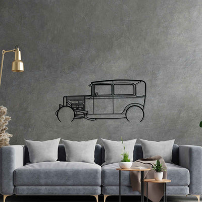 Model A 1931 Detailed Silhouette Metal Wall Art