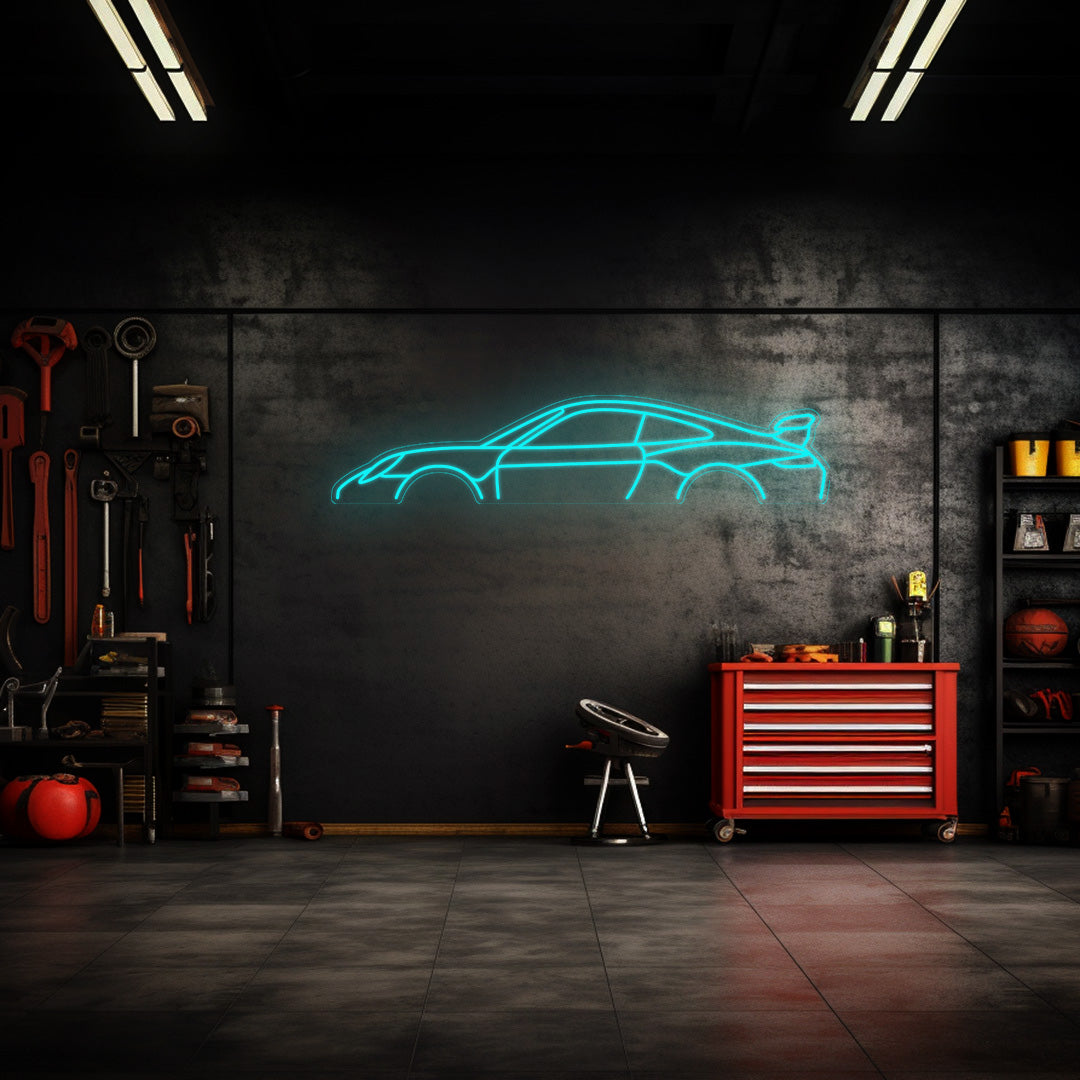 911 991 GT3 Neon Silhouette