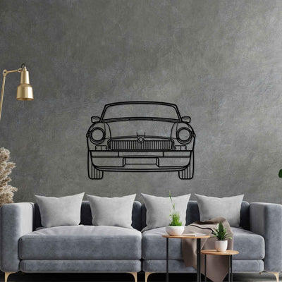 MGB 1978 Front Silhouette Metal Wall Art