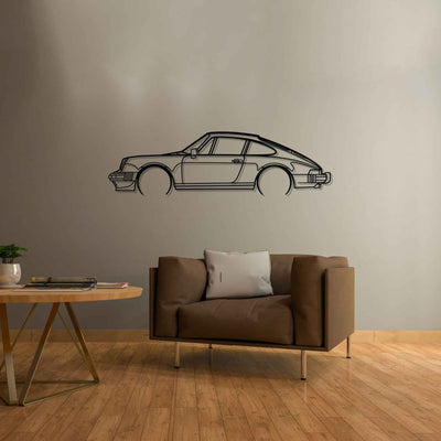 911 Turbo 3.0 Detailed Silhouette Metal Wall Art