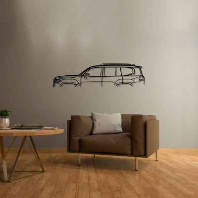 Land Cruiser 300VX 2022 Classic Silhouette Metal Wall Art