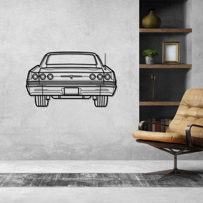 Impala Super Sport 1965 Back Silhouette Metal Wall Art
