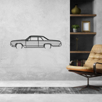 F85 Coupe 1965 Detailed Silhouette Metal Wall Art