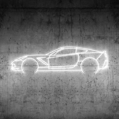 Corvette C7 Neon Silhouette