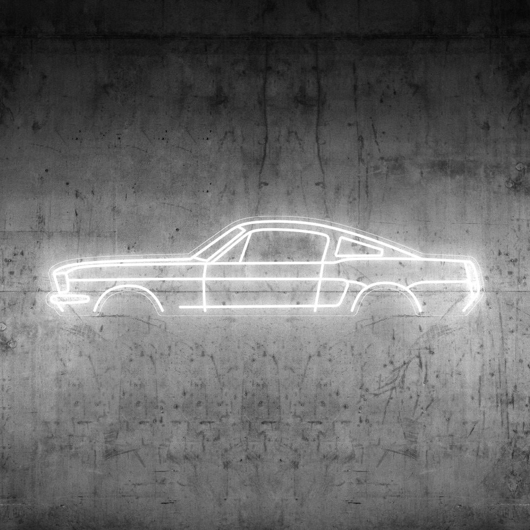 Mustang Fastback 1966 Neon Silhouette