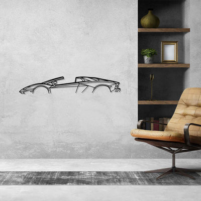 Aventador Roadster 2019 Classic Silhouette Metal Wall Art