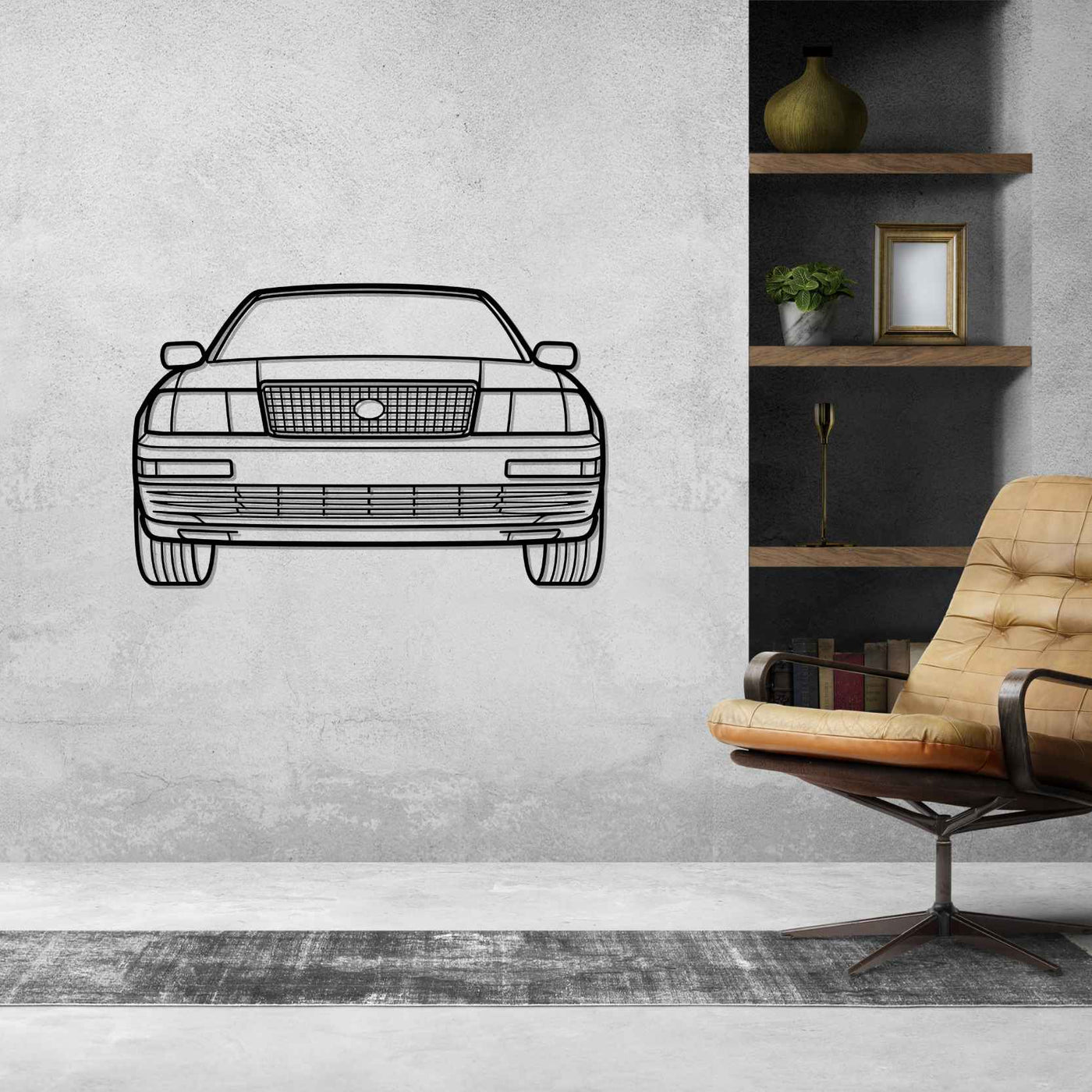 LS400 Front Silhouette Metal Wall Art
