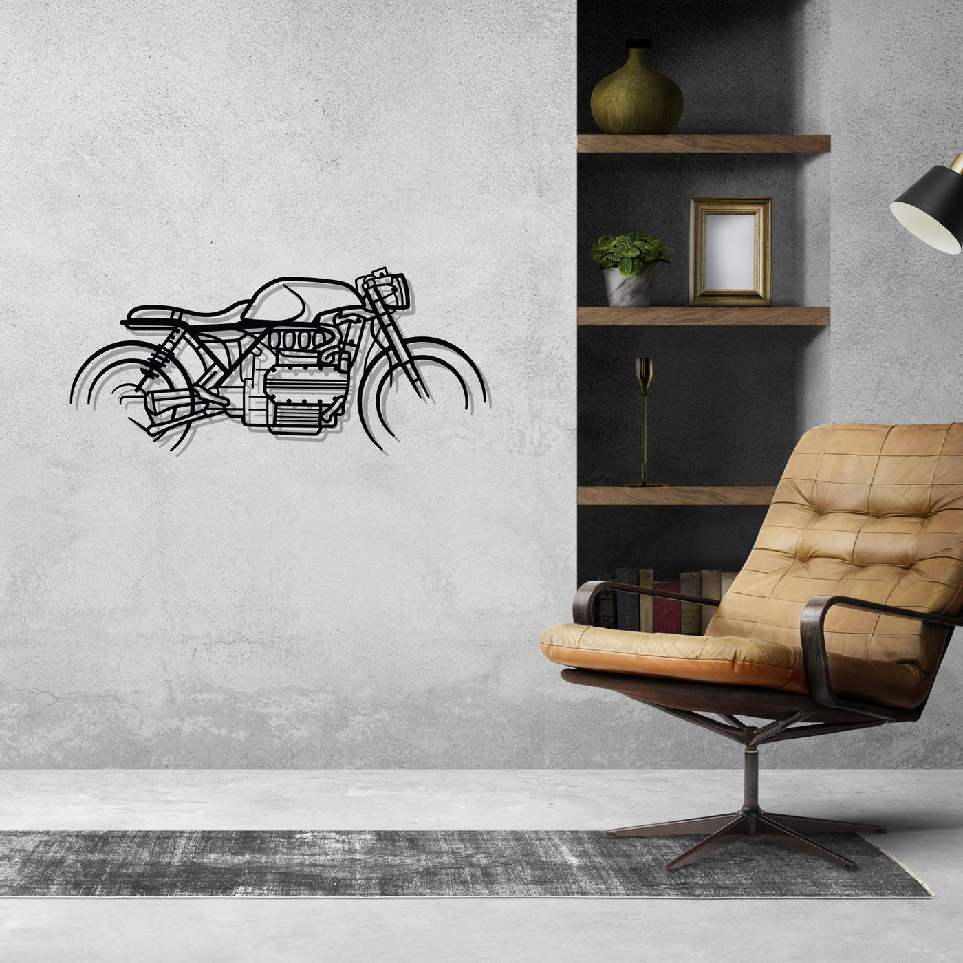 K1100 Cafe Racer Metal Silhouette Wall Art Active