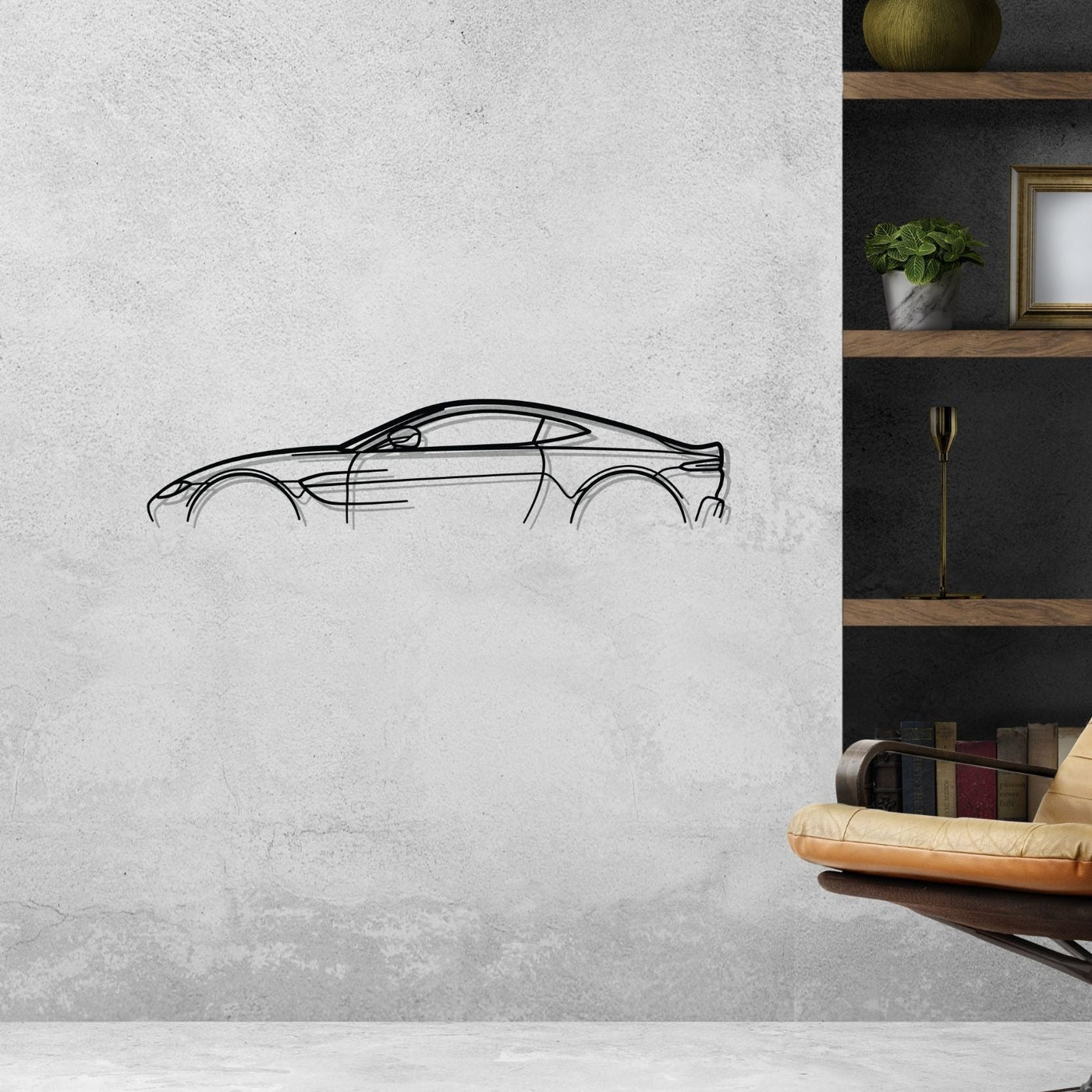 Aston Vantage 2020 Classic Silhouette Metal Wall Art
