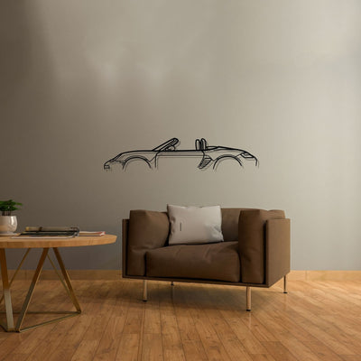 987 Boxster Classic Metal Silhouette Wall Art