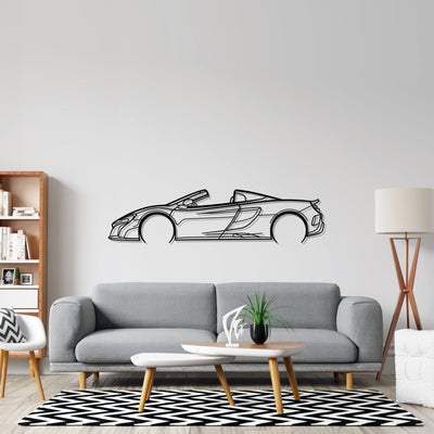 675 LT Spider Detailed Silhouette Metal Wall Art