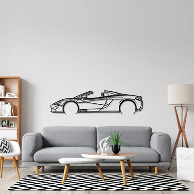 570S Convertible Detailed Silhouette Metal Wall Art