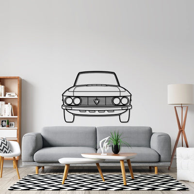 Fulvia 1973 front Silhouette Metal Wall Art
