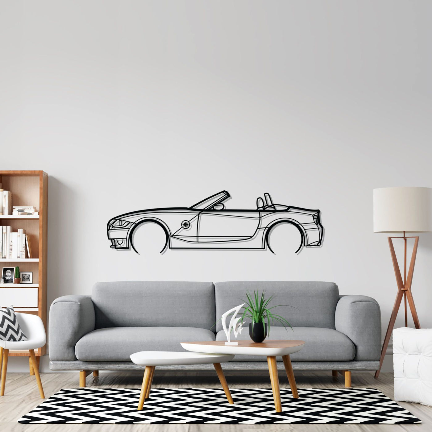 Z4M Roadster e85 Detailed Silhouette Metal Wall Art