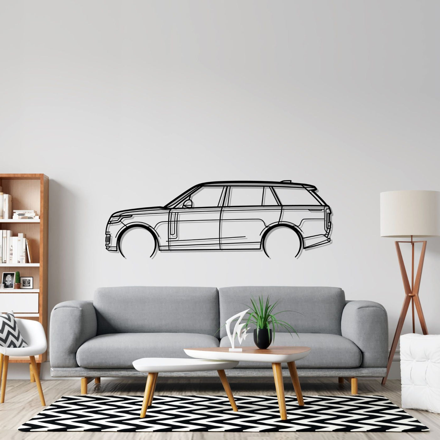 Range Rover 2023 Detailed Silhouette Metal Wall Art