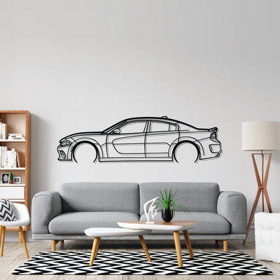 Charger Widebody 2022 Detailed Silhouette Metal Wall Art