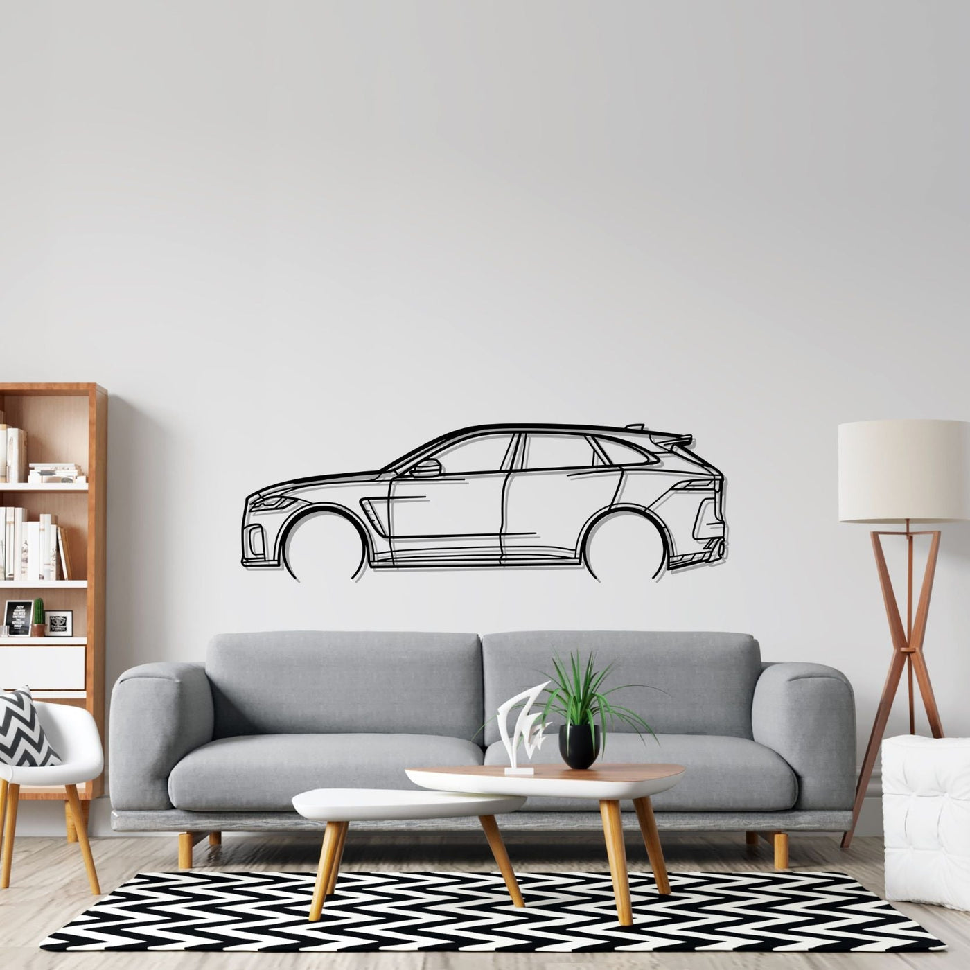 F-Pace SVR Detailed Silhouette Metal Wall Art