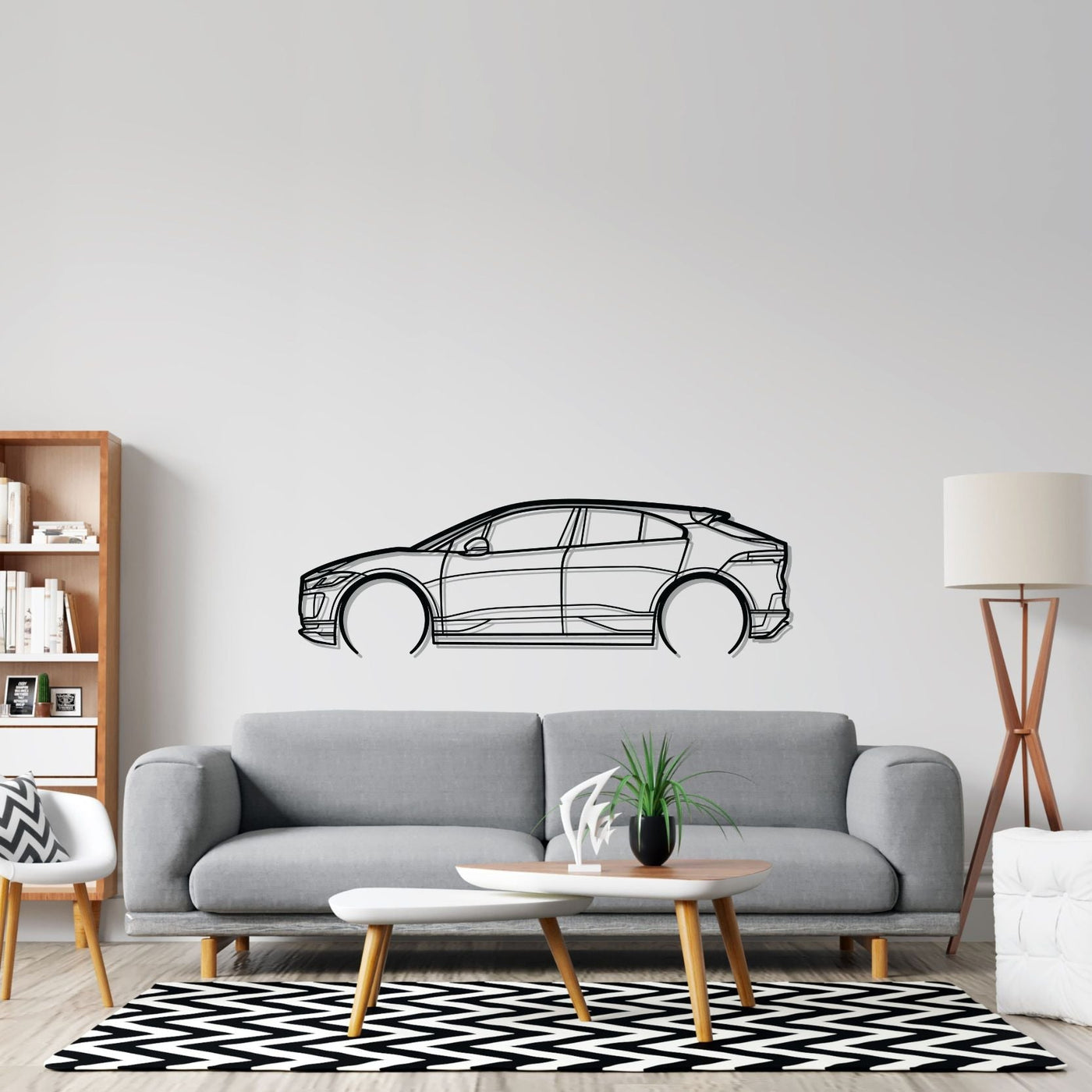 I-Pace HSE Detailed Silhouette Metal Wall Art