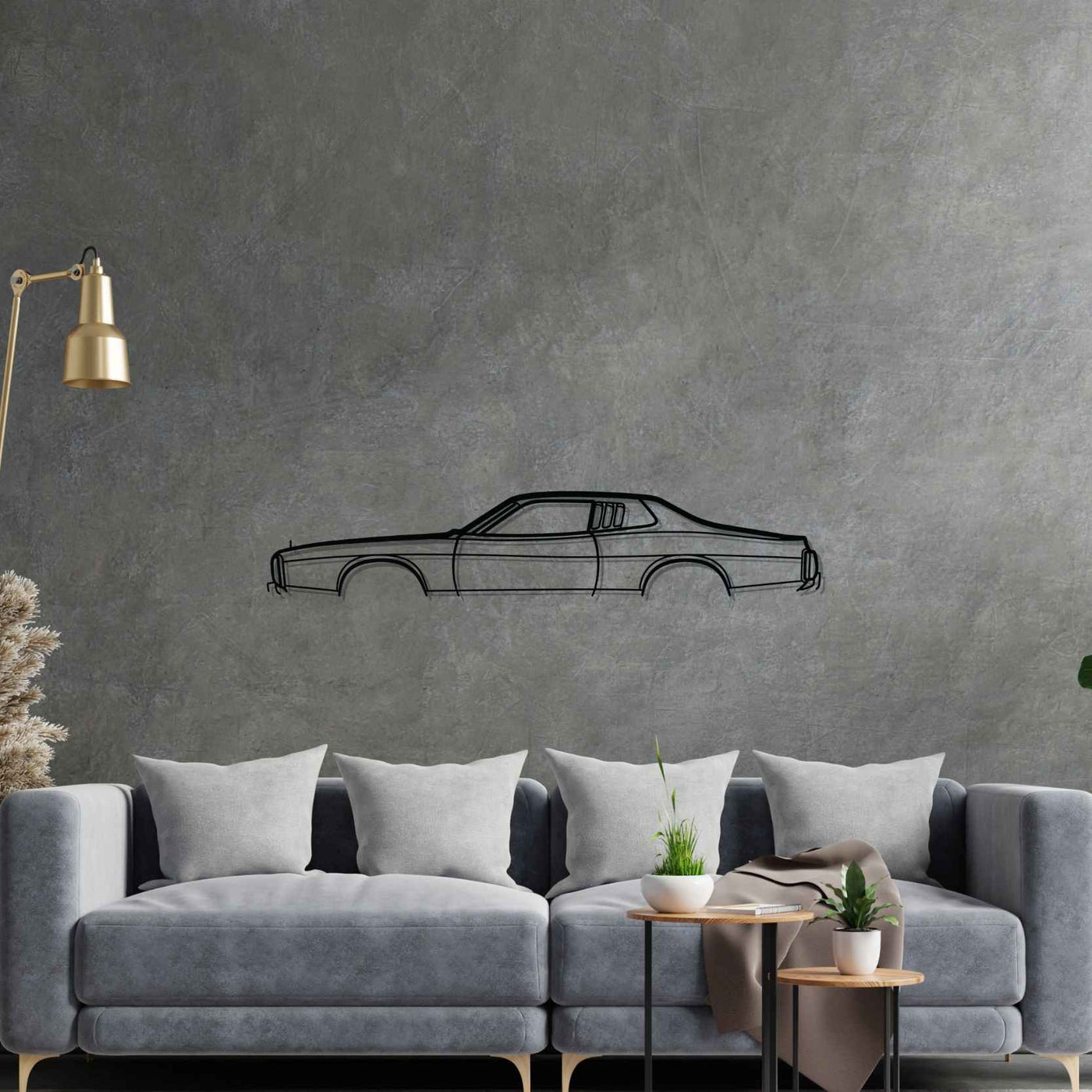 Charger SE 1973 Classic Silhouette Metal Wall Art