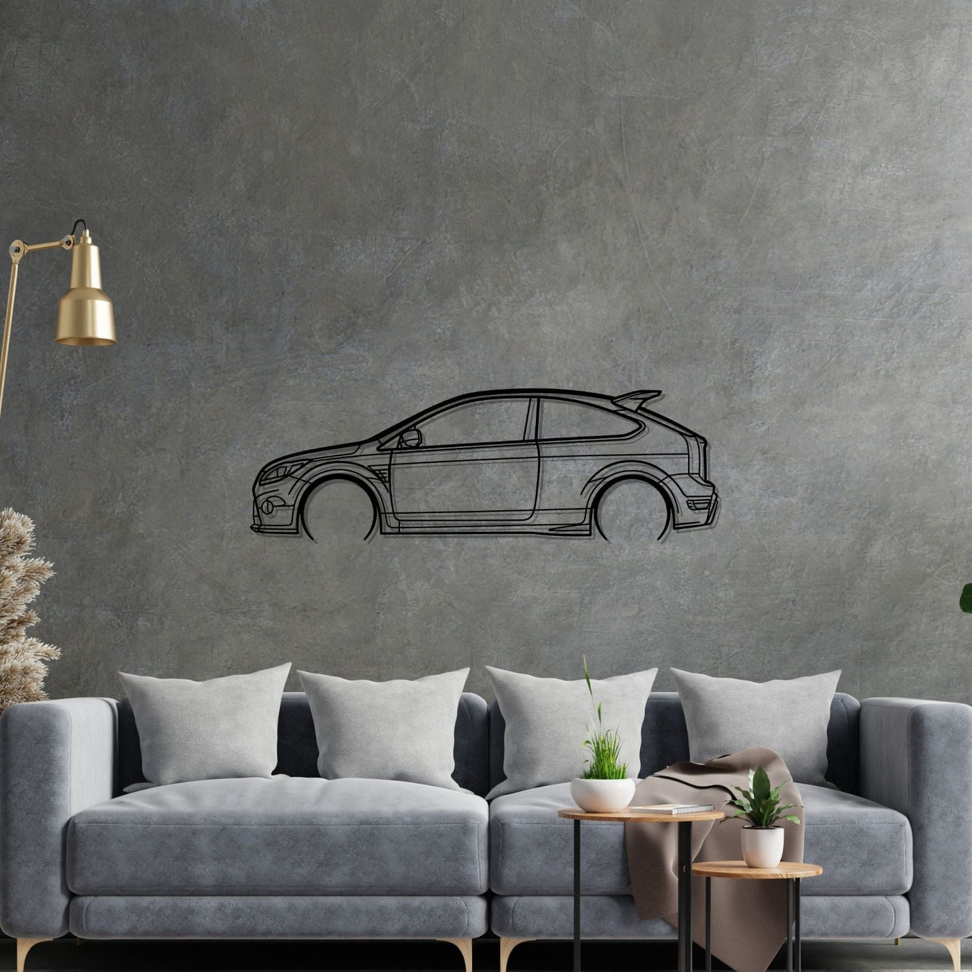Focus RS (LV) Detailed Silhouette Metal Wall Art