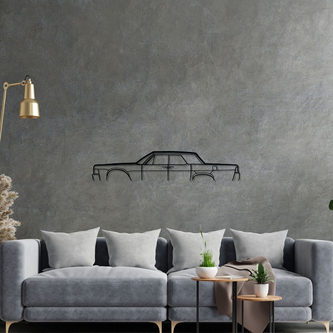 Continental sedan Classic Silhouette Metal Wall Art