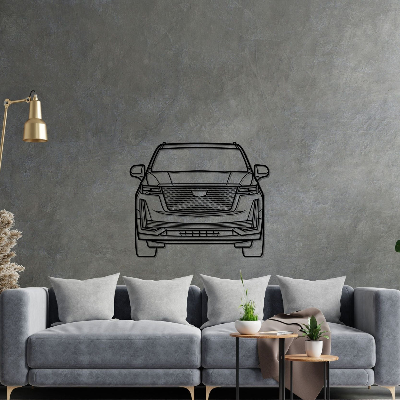 Escalade 2022 Front  Silhouette Metal Wall Art