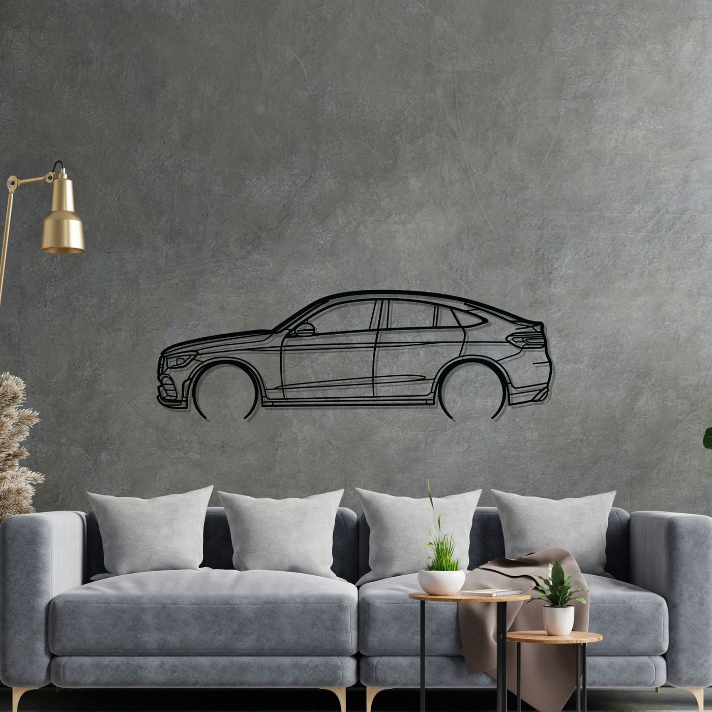 GLC Coupe Detailed Silhouette Metal Wall Art