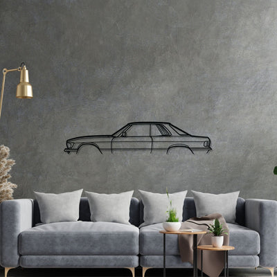 Mercedes 450 SLC Classic Metal Silhouette Wall Art