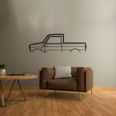 Mini Pickup Classic Silhouette Metal Wall Art