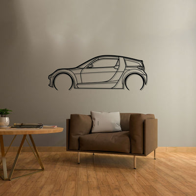 Roadster 2004 Detailed Silhouette Metal Wall Art
