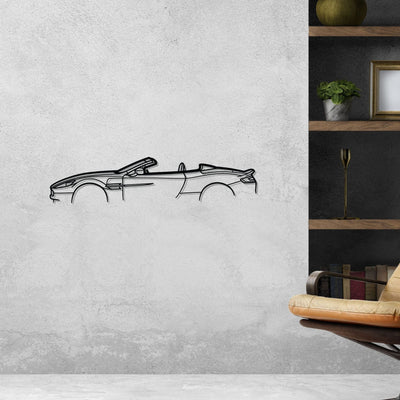 Aston Vanquish convertible Classic Silhouette Metal Wall Art