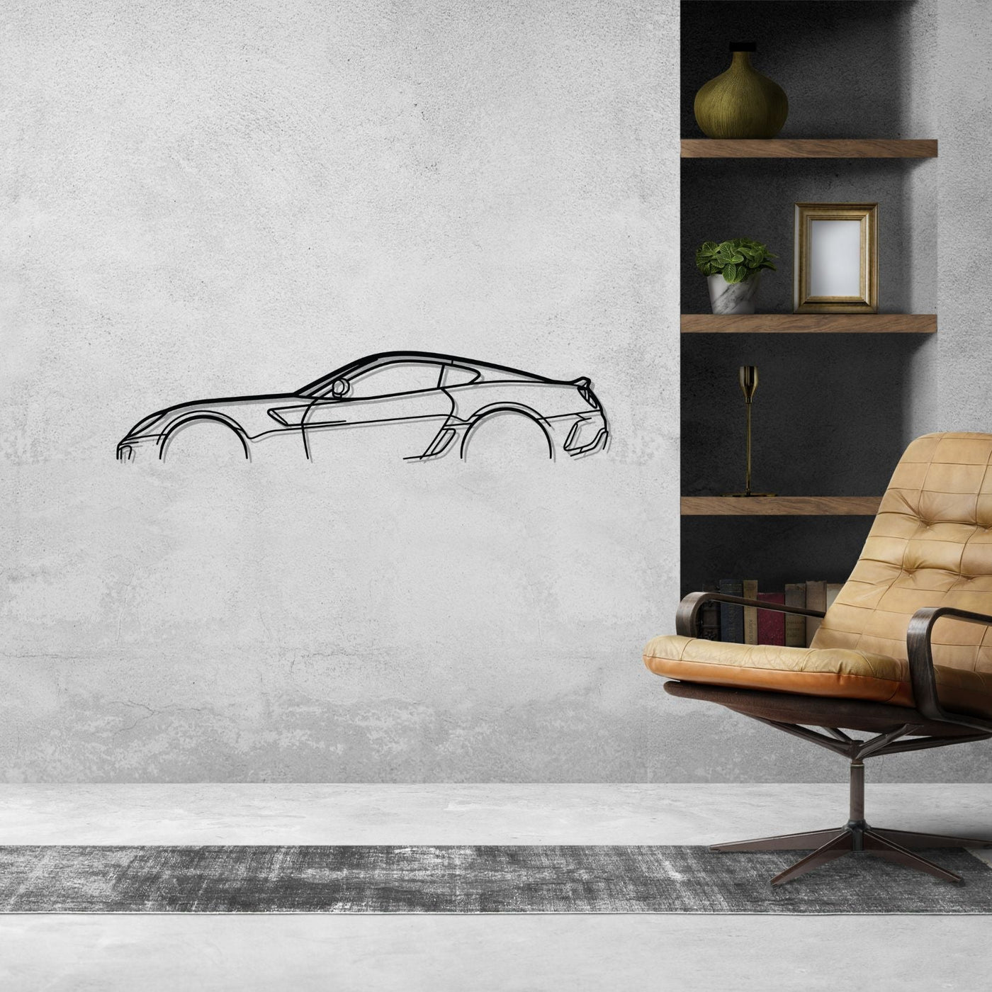 599 GTO Classic Silhouette Metal Wall Art