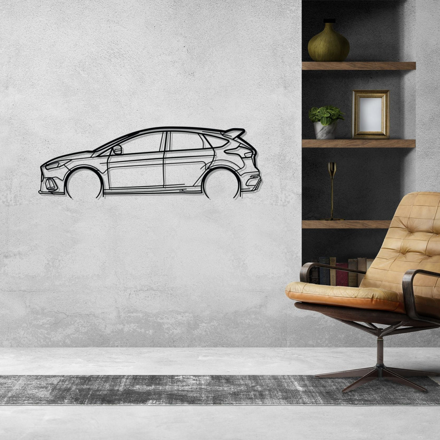 Focus RS Detailed Silhouette Metal Wall Art
