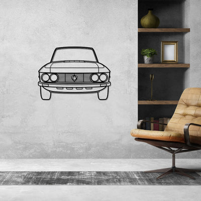 Fulvia 1973 front Silhouette Metal Wall Art