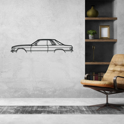 Mercedes 450 SLC Classic Metal Silhouette Wall Art